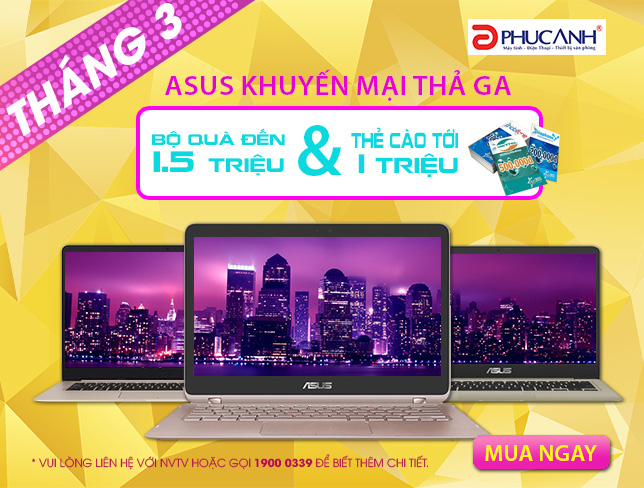 MUA LATOP ASUS KHUYẾN MÃI THẢ GA
